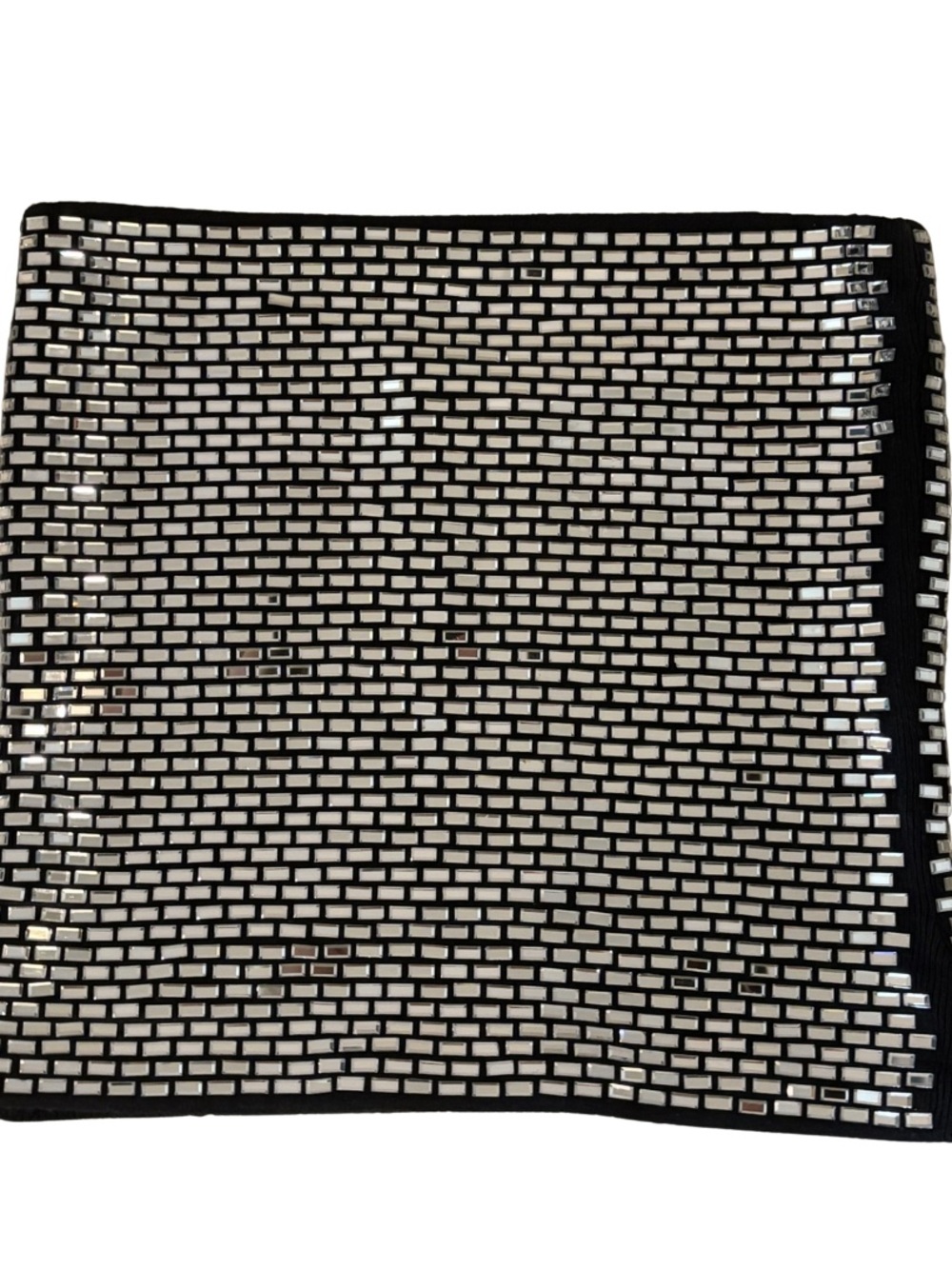 Retrofete Valery Top, Mirror Black Sequin Knit Tube Top - Picture 2 of 4